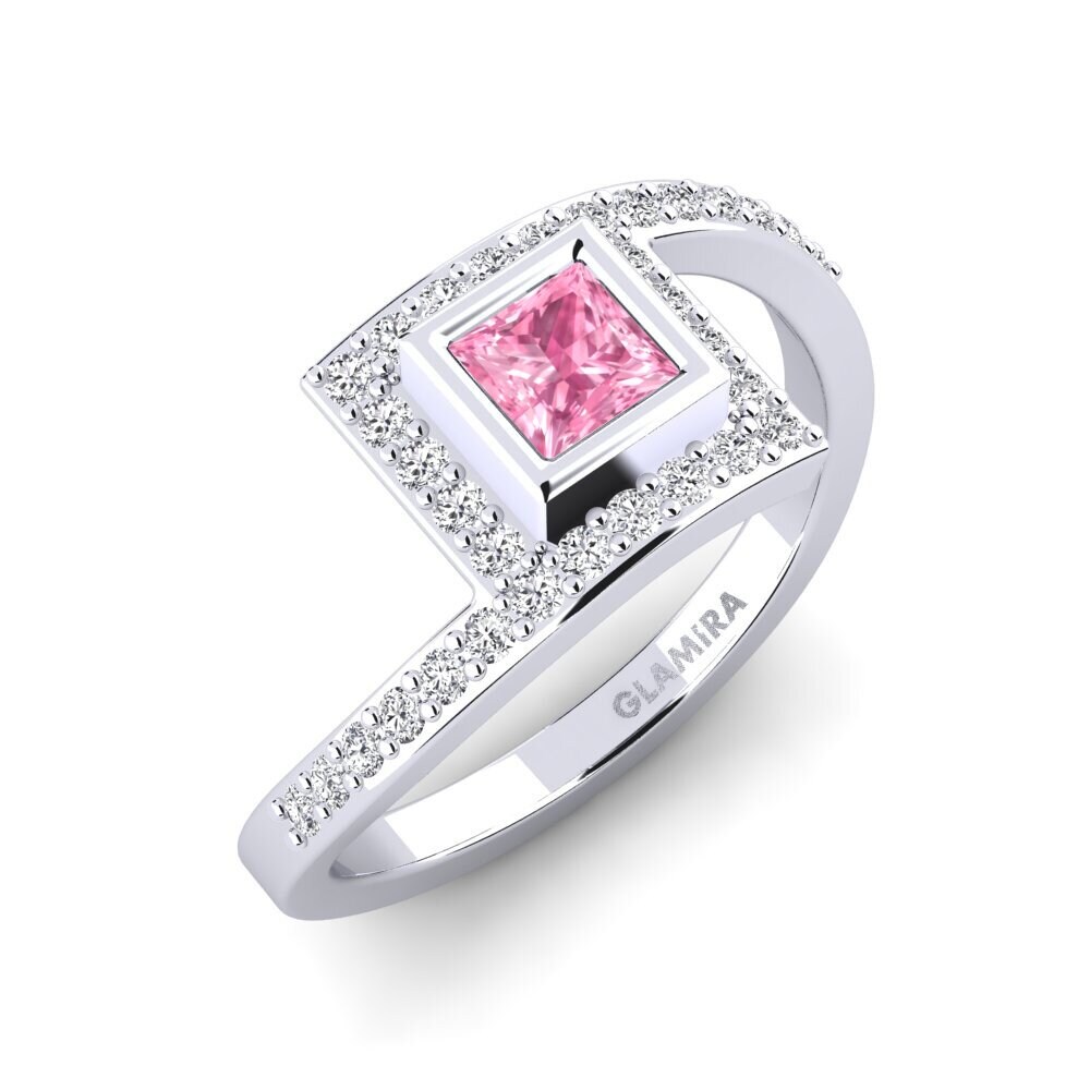 Pink Sapphire Engagement Ring Bagur