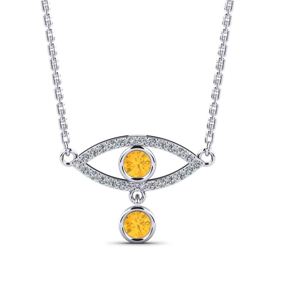 Citrine Collier pour femme Balgair