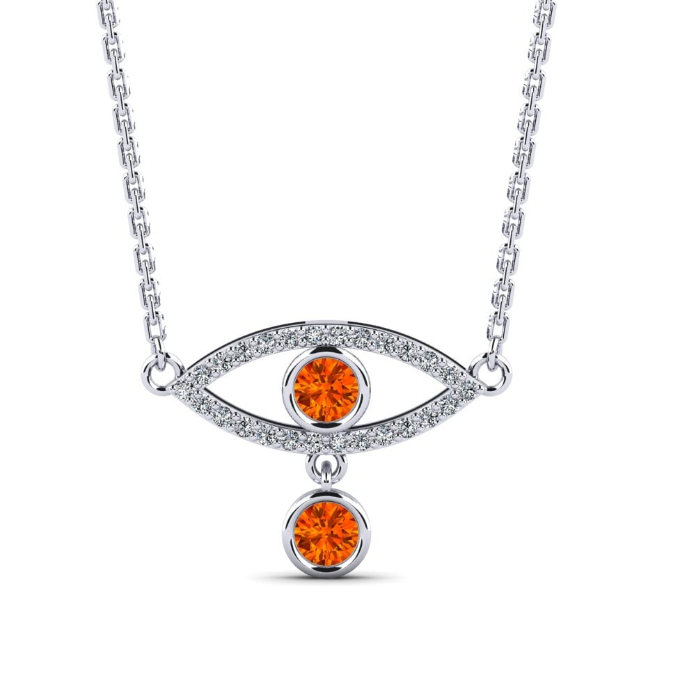 Zafiro Naranja Collar de Mujer Balgair