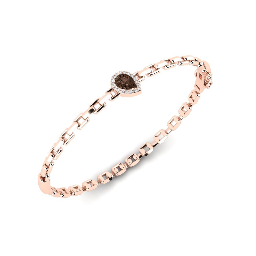 14k Rose Gold Smoky Quartz SYLVIE Bangle Baliotsua