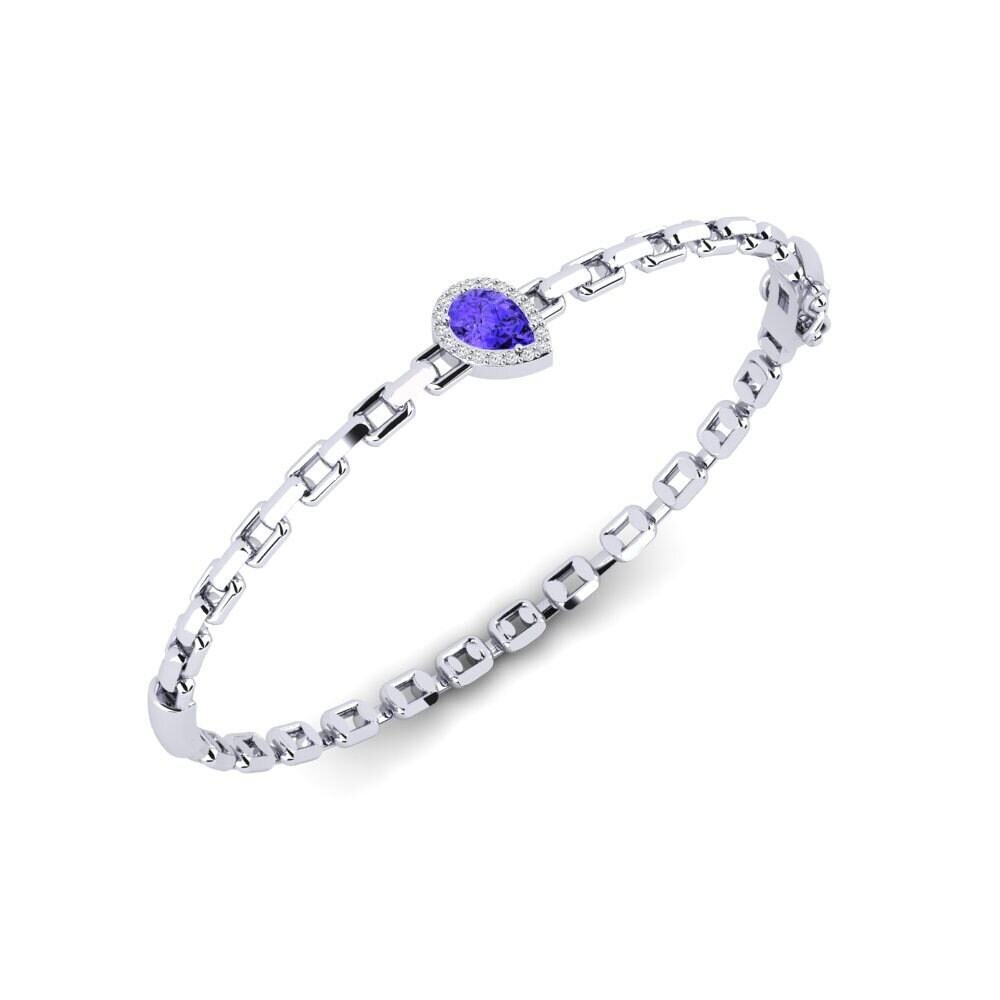 18k White Gold Tanzanite SYLVIE Bangle Baliotsua