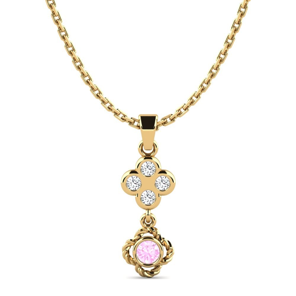 Pink Sapphire Women's Pendant Ballant