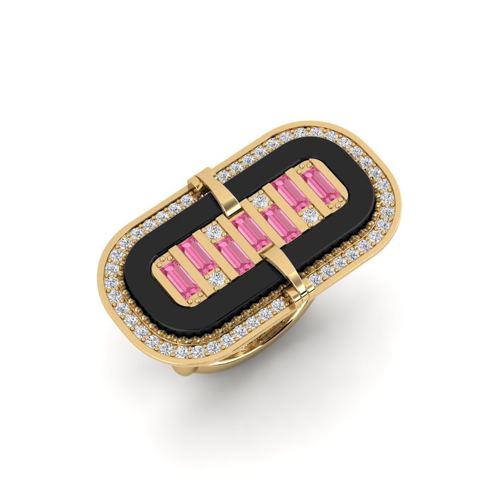 14k Yellow Gold Pink Sapphire Ring Ballengee