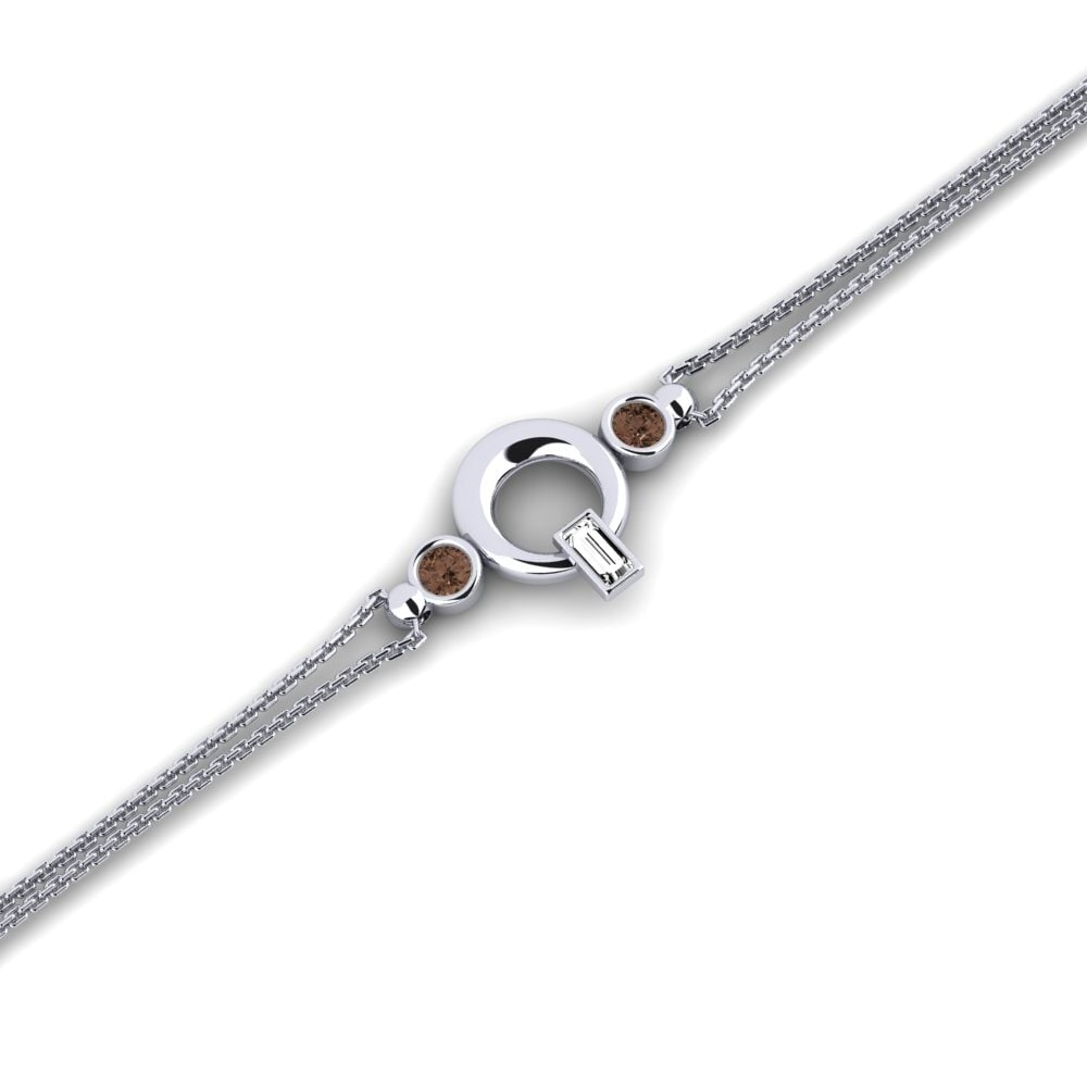 Cuarzo humo Pulsera de Mujer Bamboo