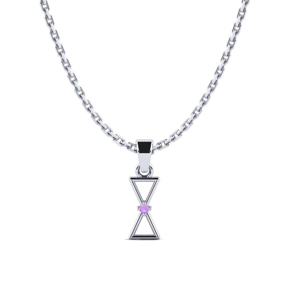 Plata 925 Amatista Colgante de Mujer Barago