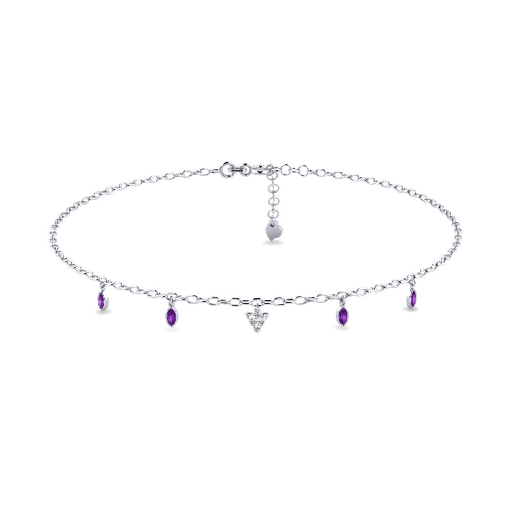 Amethyst Damen fußkette Barboter