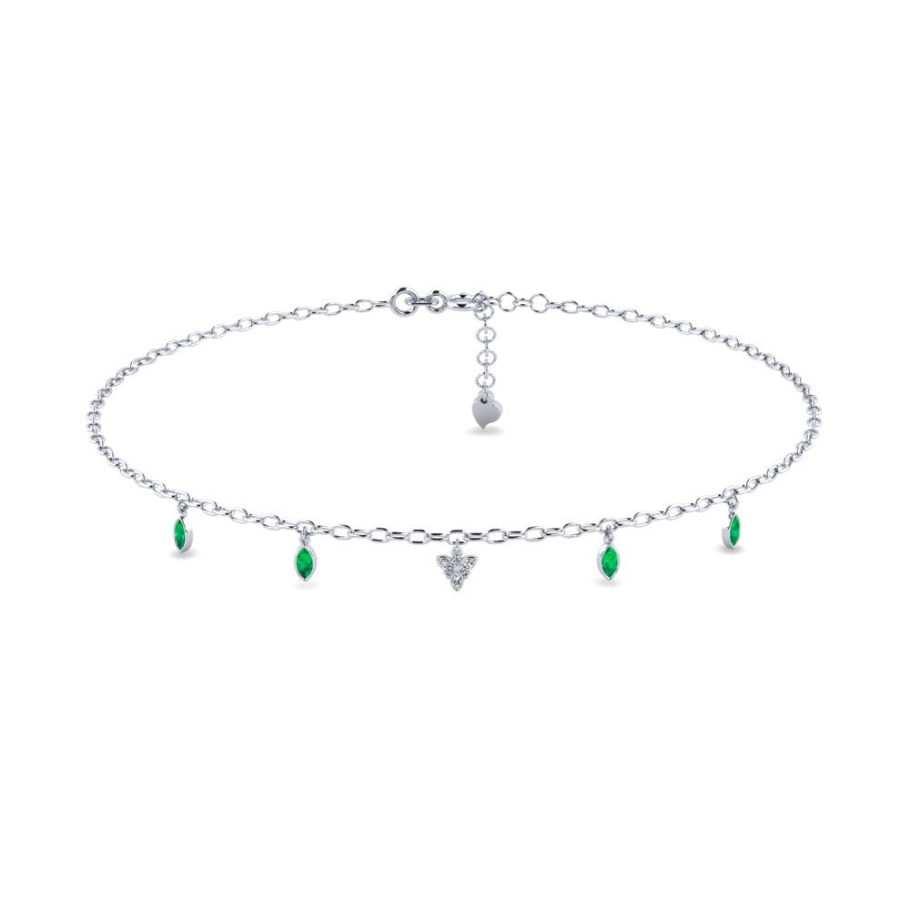 Marquise Emerald Women's Anklet Barboter