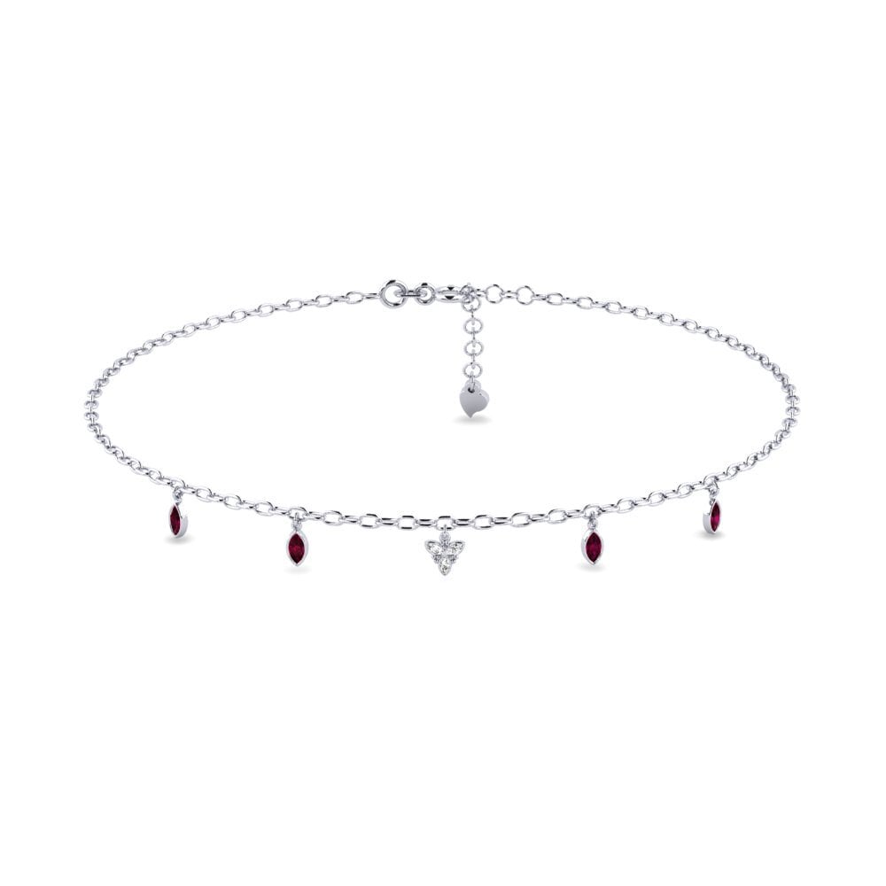 Rhodolite Garnet Women's Anklet Barboter