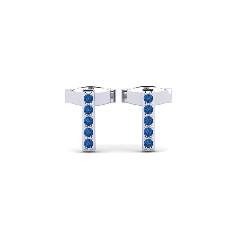 Dark Blue Zirconia Women's Earring Barbra I