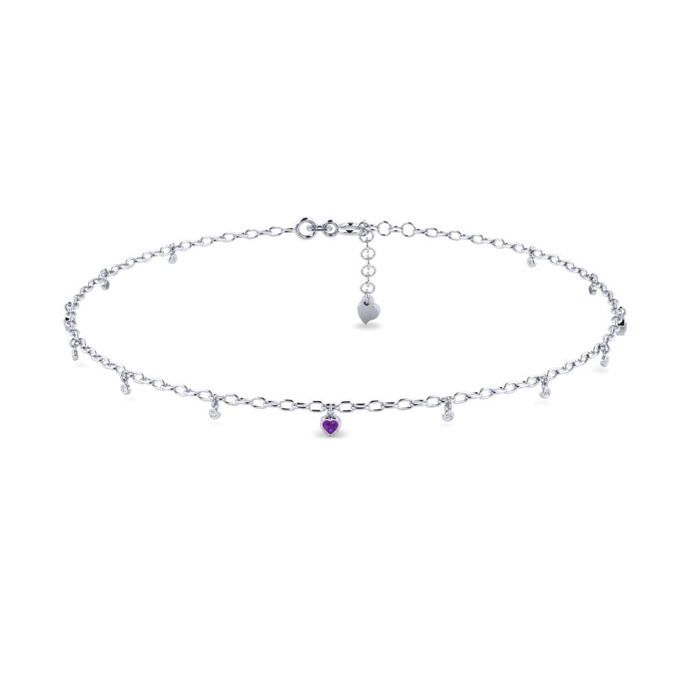 Améthyste Chaîne cheville femme Barcin