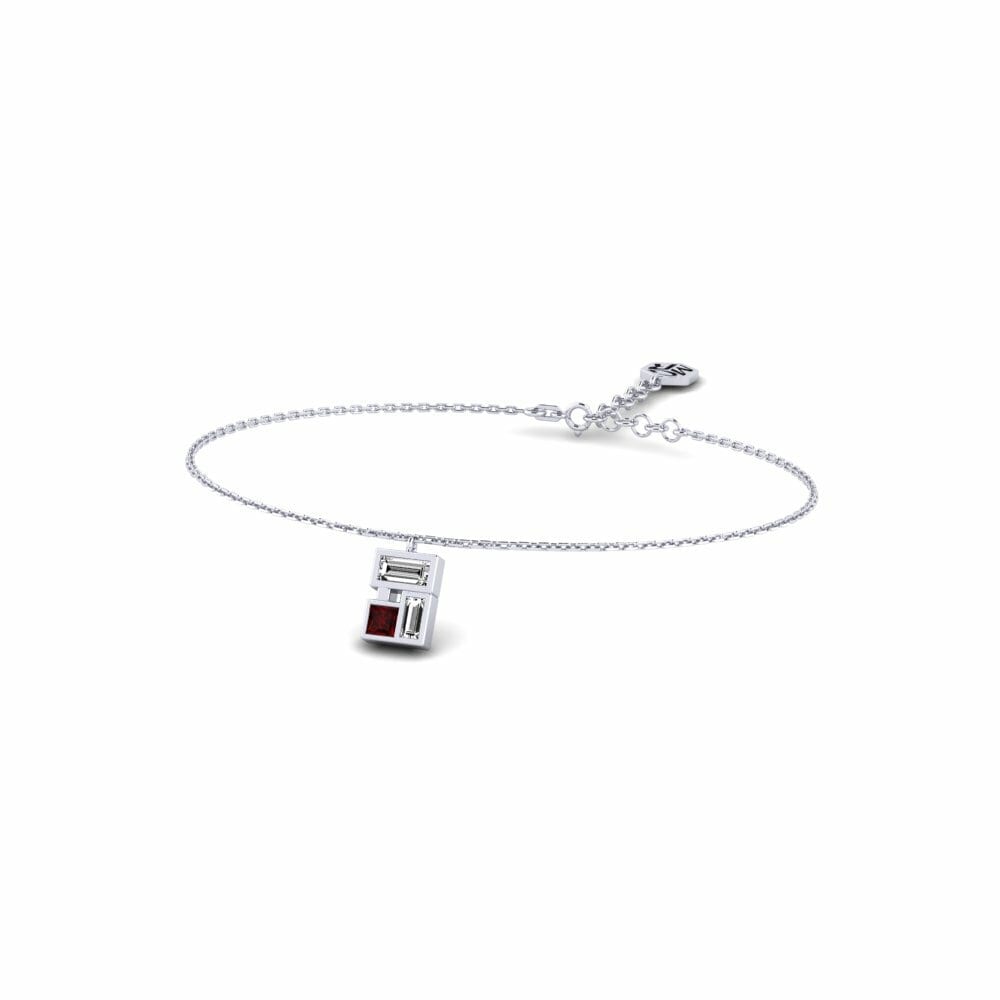 950 Platinum Garnet Women's Bracelet Barclayville
