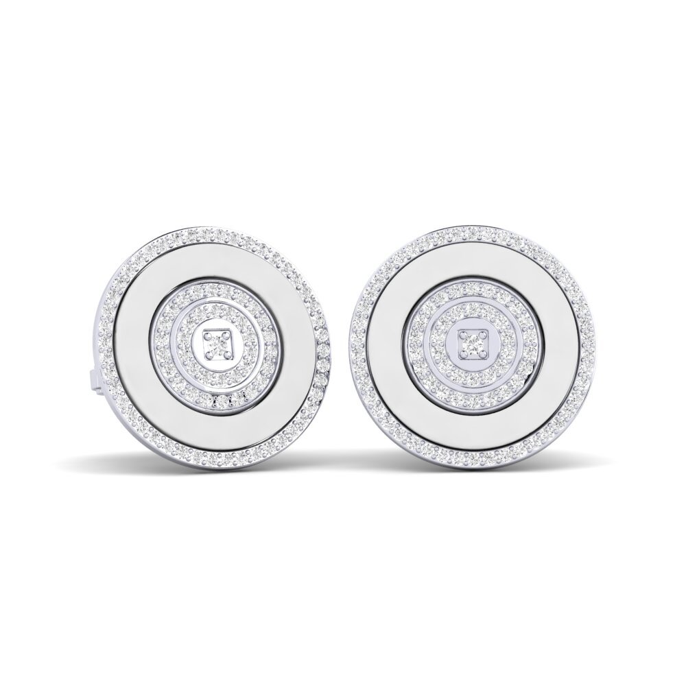 White sapphire Cufflink Barga