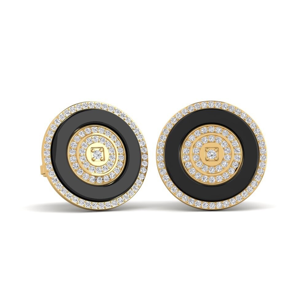 9ct Yellow Gold Lab Grown Diamond Cufflink Barga
