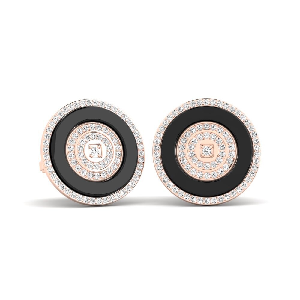 9k Oro Rosa Moissanita Gemelo Barga