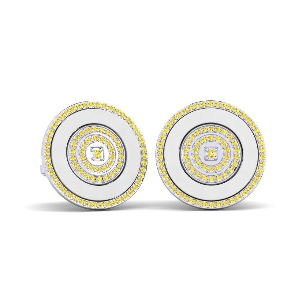 Yellow Sapphire Cufflink Barga
