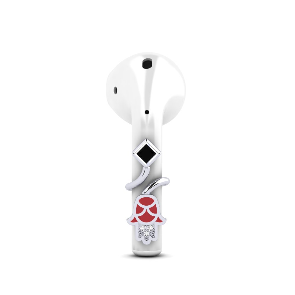 9ct White Gold Black Onyx Airpods® Bariki