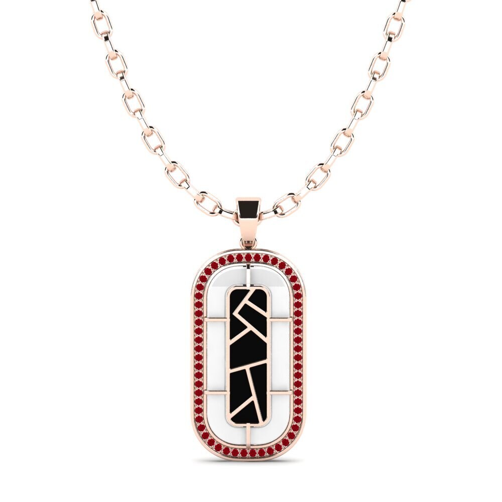Red Zirconia Men's Pendant Barney