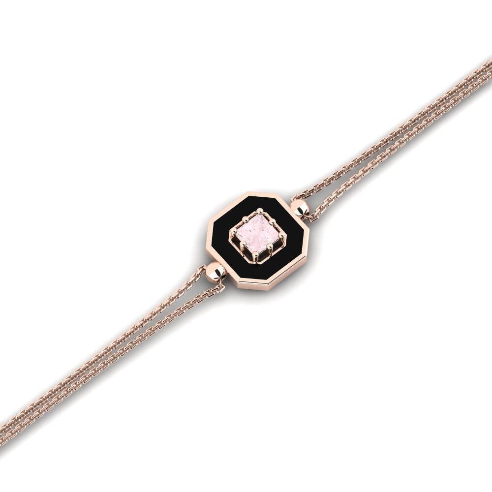 9ct Rose Gold Rose Quartz Women's Bracelet Barreme