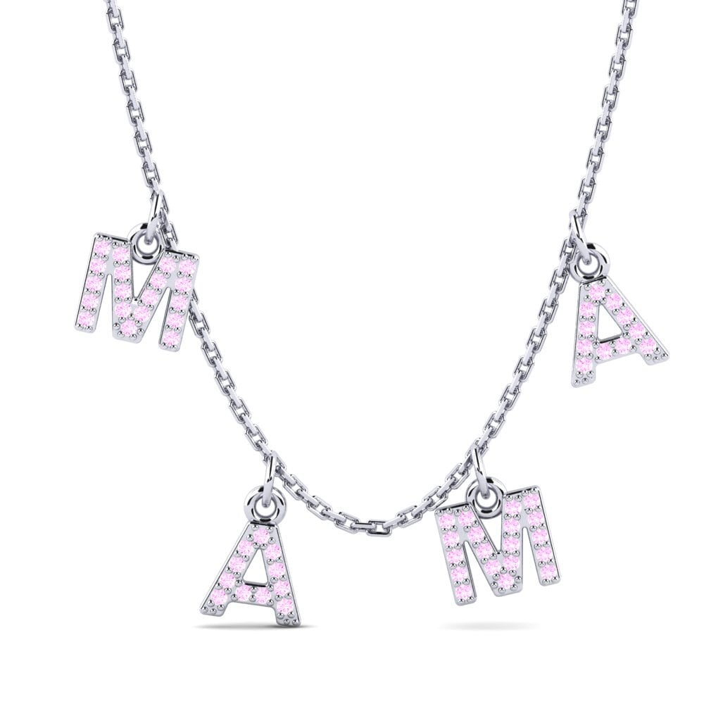 Zafiro Rosado Collar de Mujer Bartell