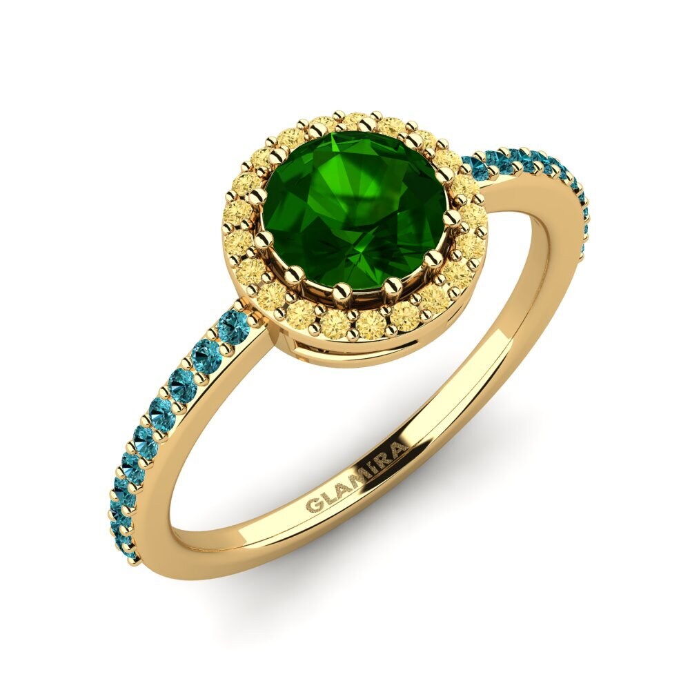 Turmalina verde Anillo de compromiso Bartlow