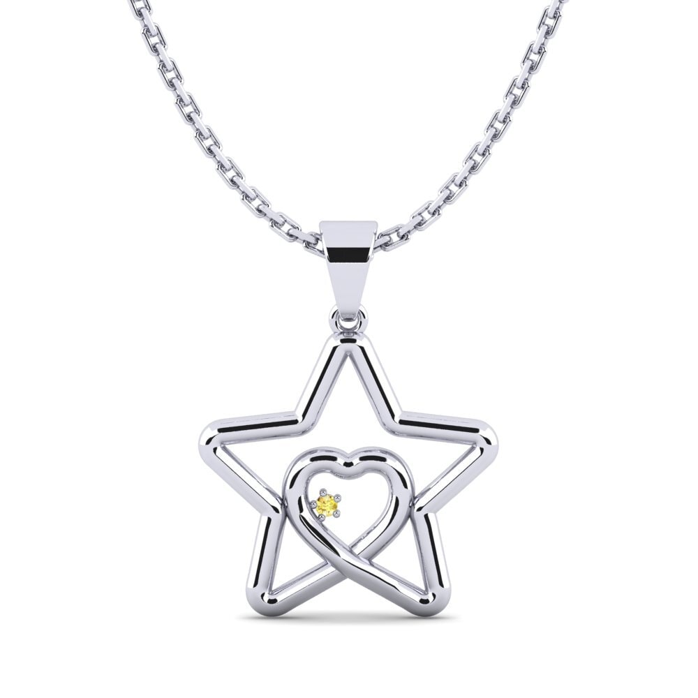 Zafiro amarillo Colgante de Mujer Basalt