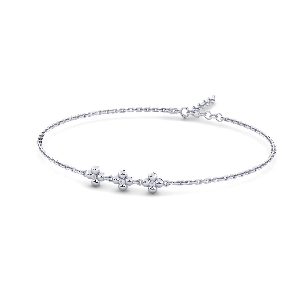 925 Prata de lei Diamante Pulseira Feminino Bascriln