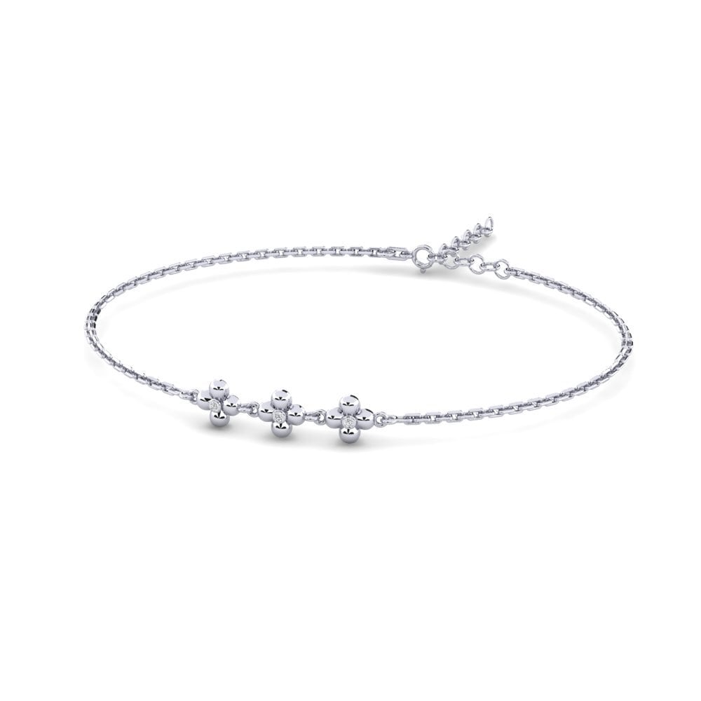 925 Prata de lei Diamante Produzido em Laboratório Pulseira Feminino Bascriln