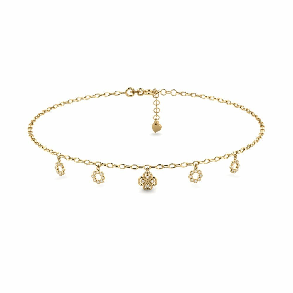 Or Jaune 18k Chaîne cheville femme Bauchy