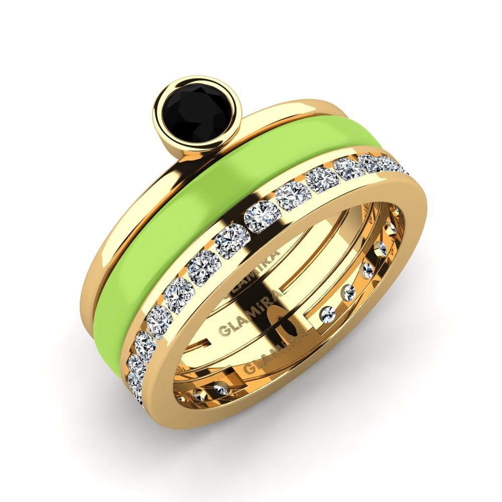 Onyx Noir Bague Bavegels - E