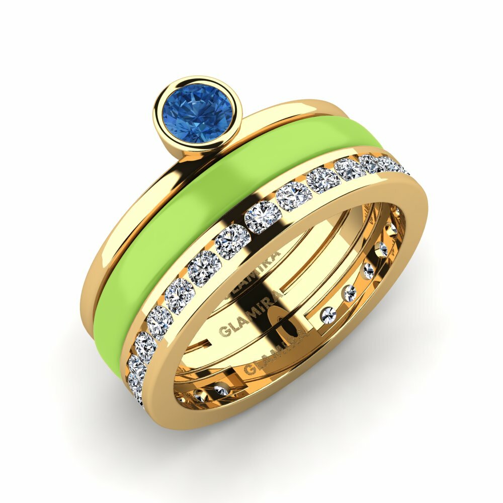 Circonita Azul Oscuro Anillo Bavegels - E