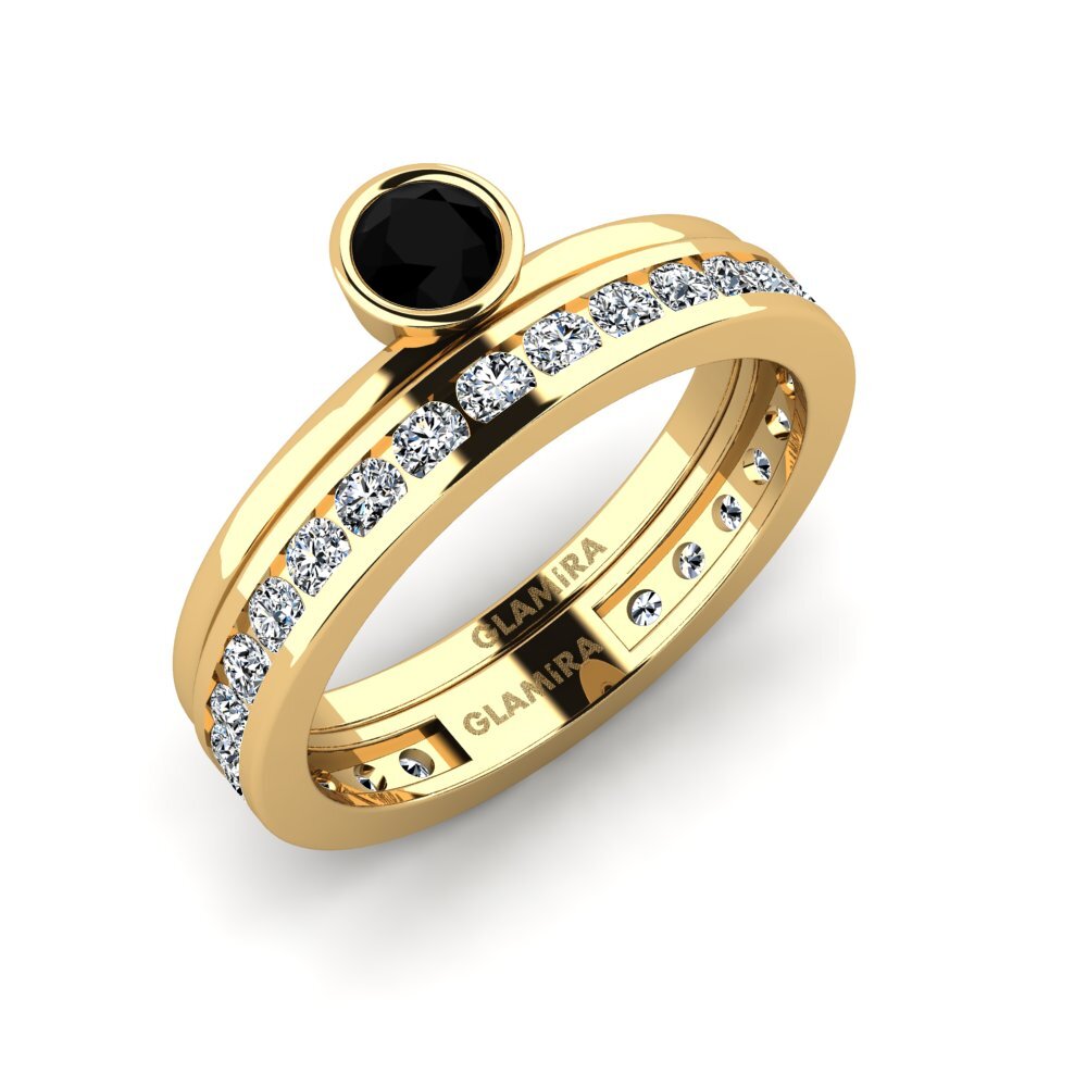 Onyx Noir Bague Bavegels - J