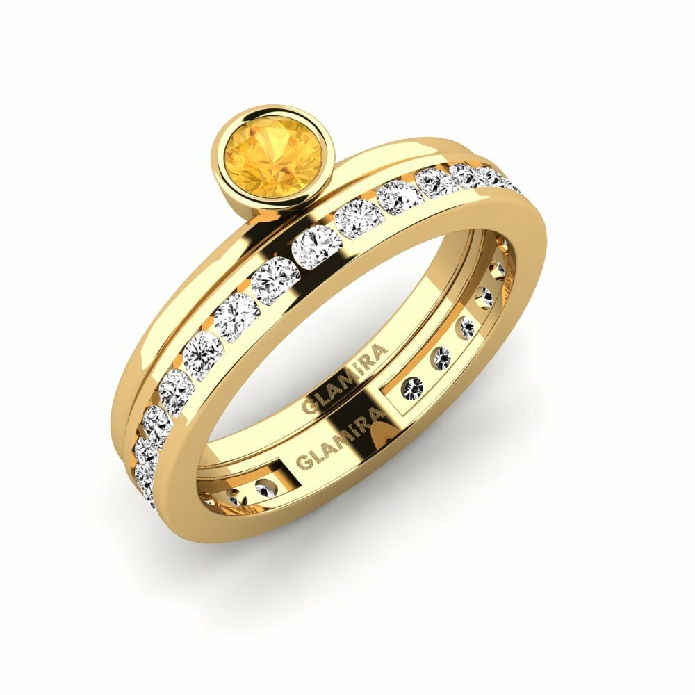 Citrine Ring Bavegels - J