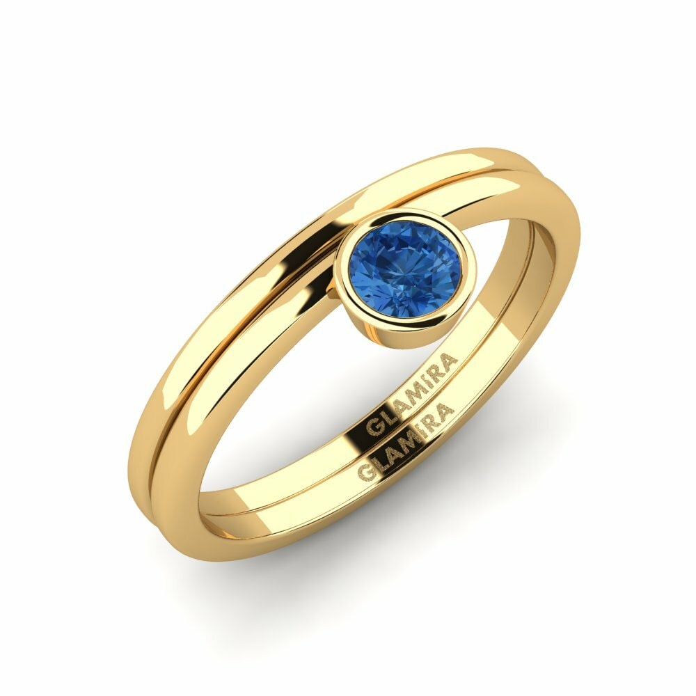 Circonita Azul Oscuro Anillo Bavegels - K