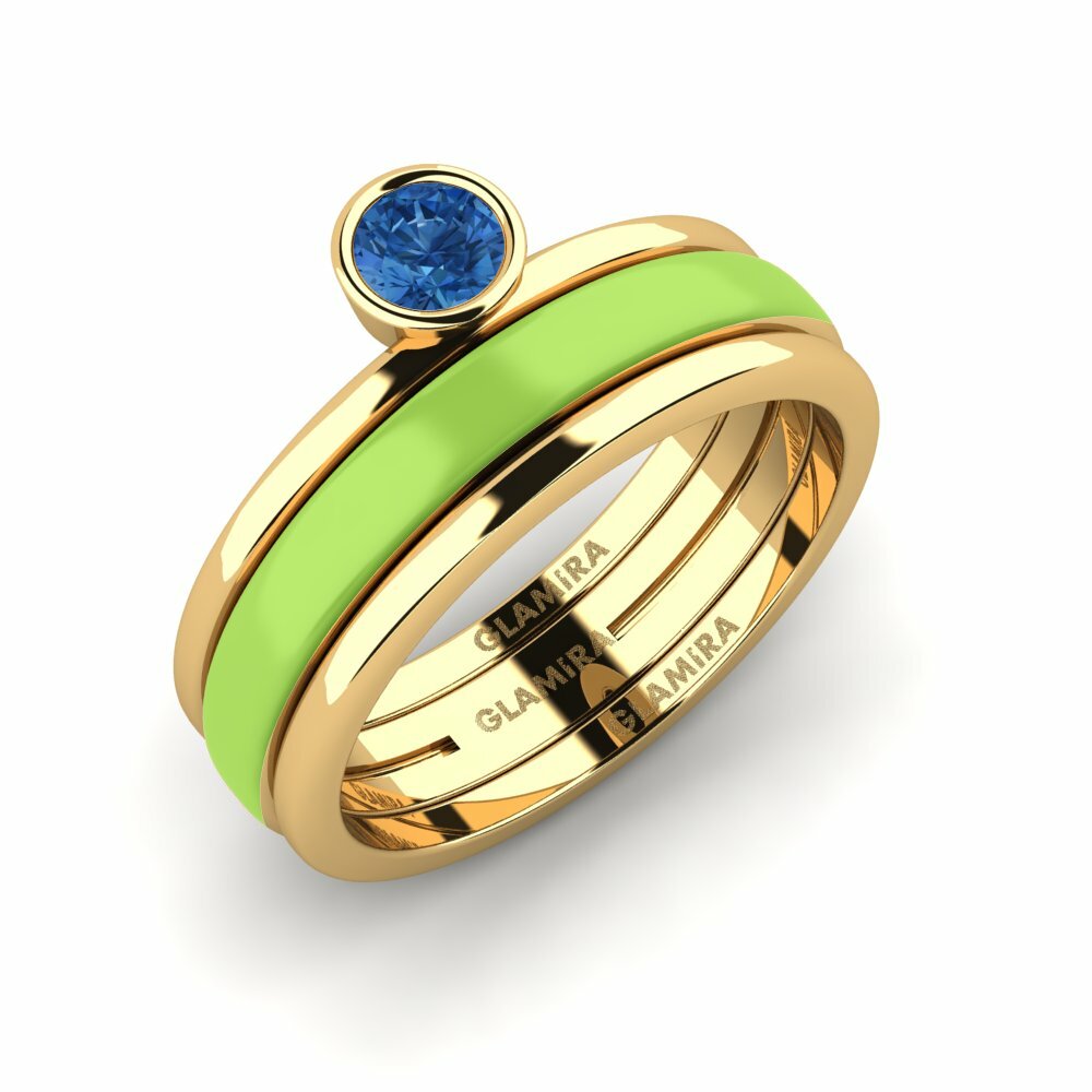 Circonita Azul Oscuro Anillo Bavegels - M