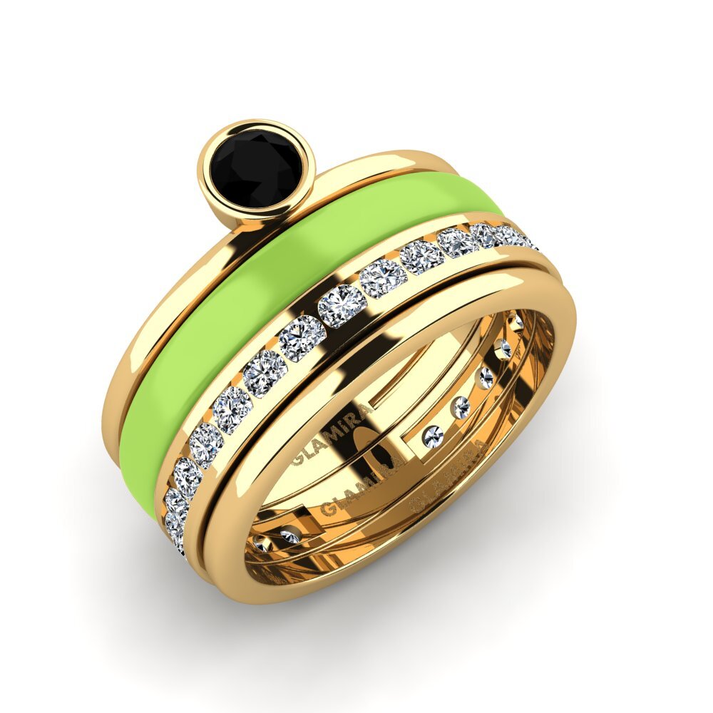Onyx Noir Bague Bavegels - N