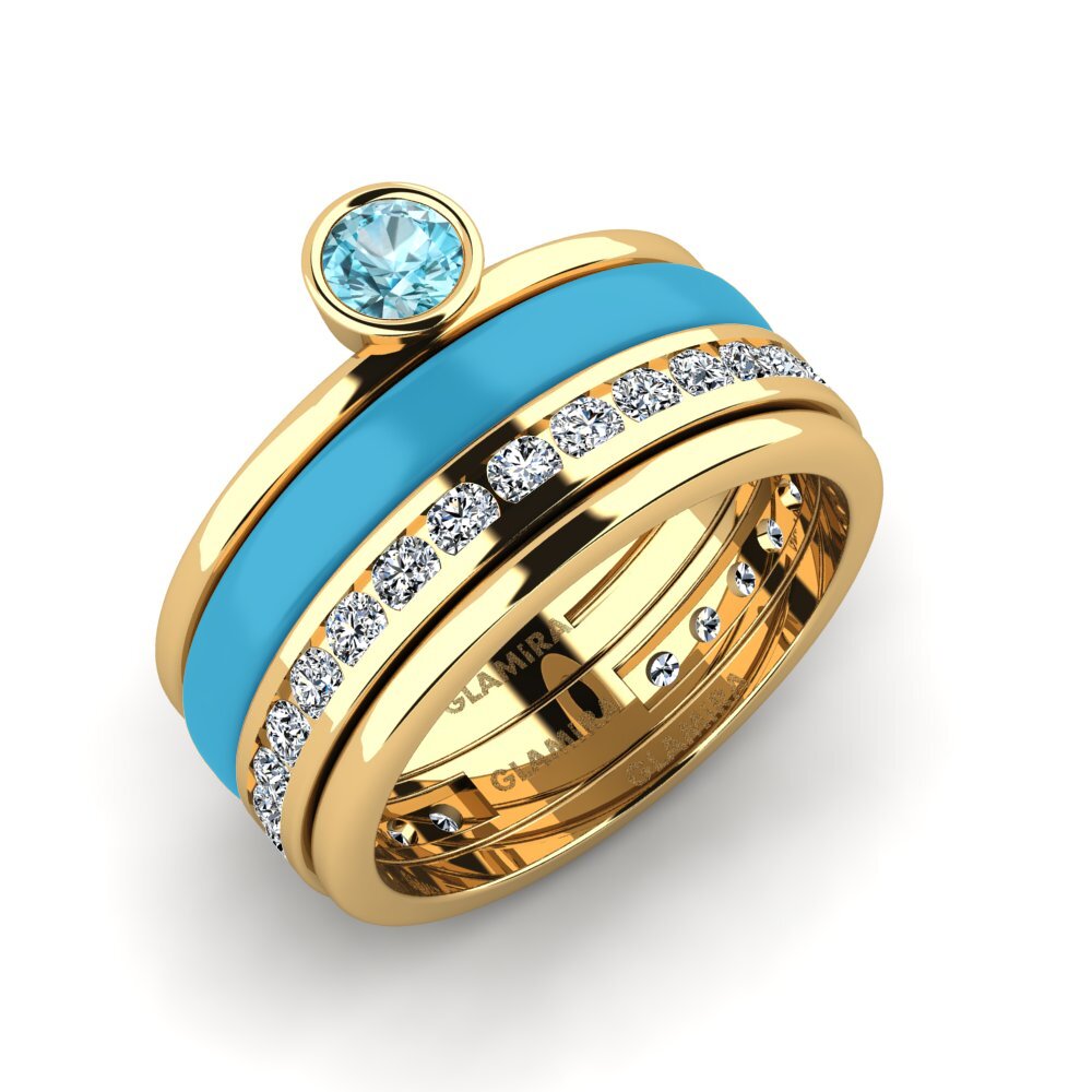 Blue Zircon Ring Bavegels - N