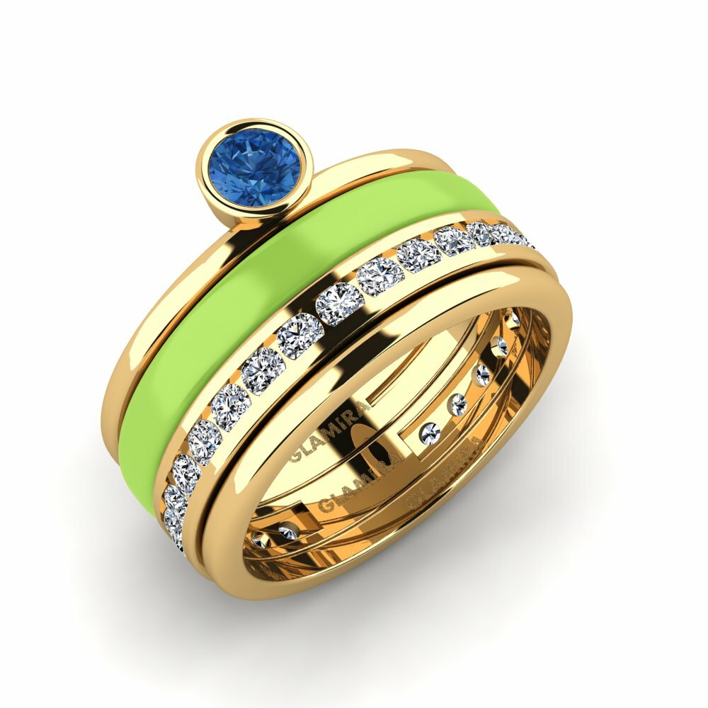 Circonita Azul Oscuro Anillo Bavegels - N