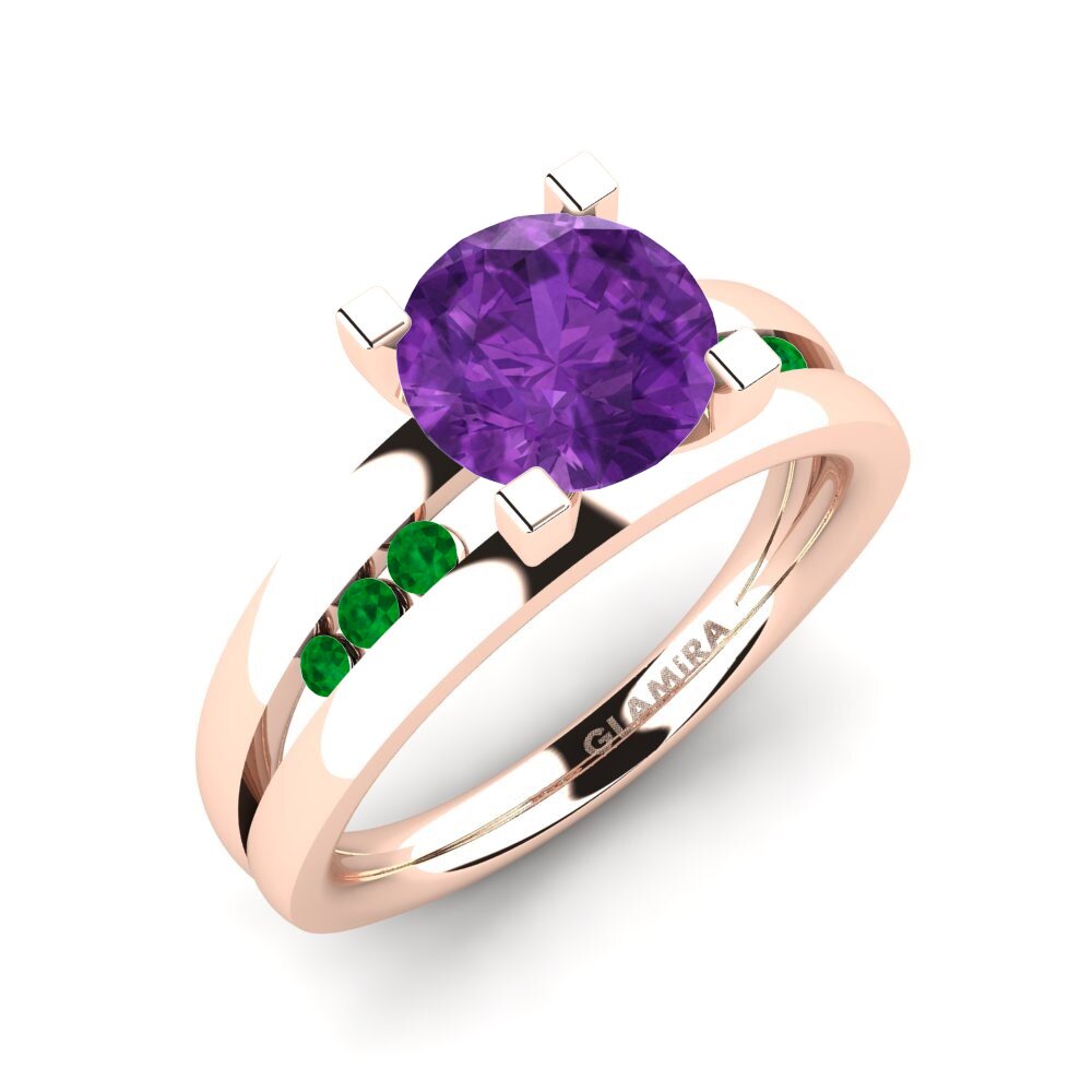 14ct Rose Gold Engagement Ring Bayamine 1.6 crt