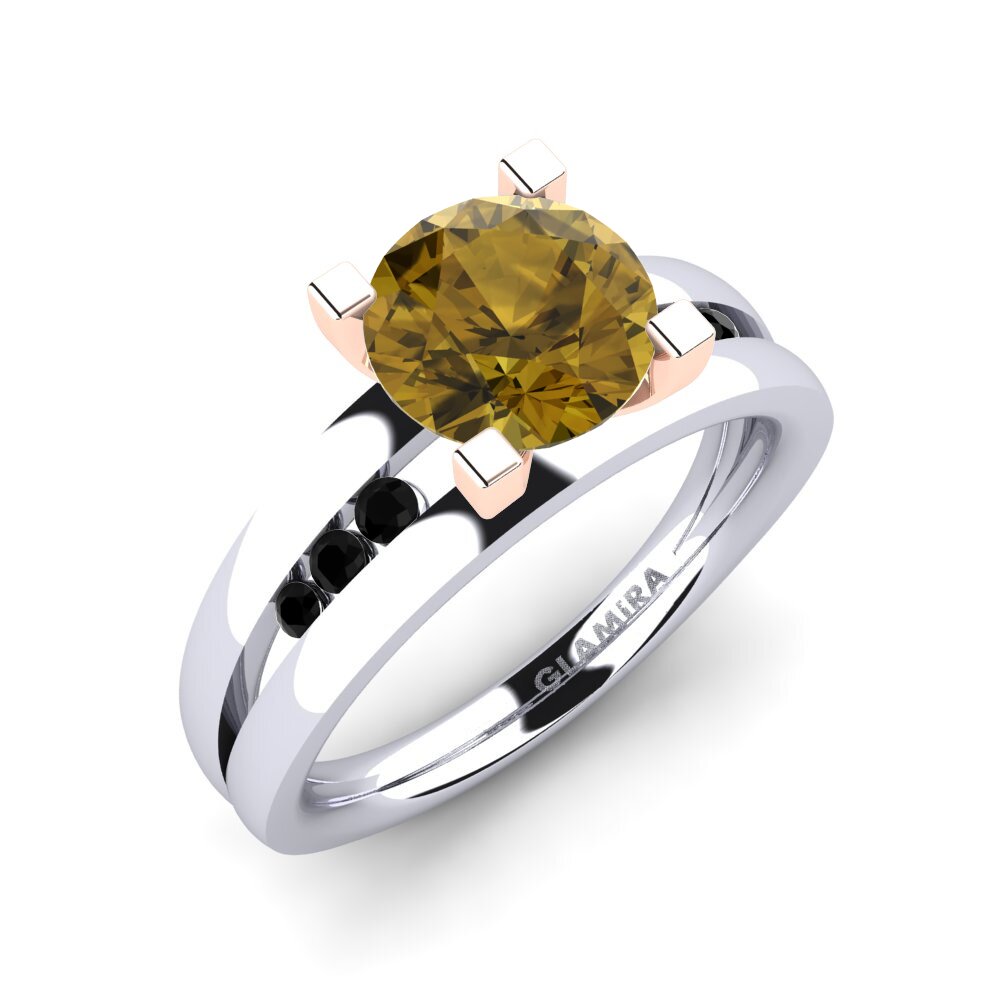 Circón Marrón Anillo de compromiso Bayamine 1.6 crt