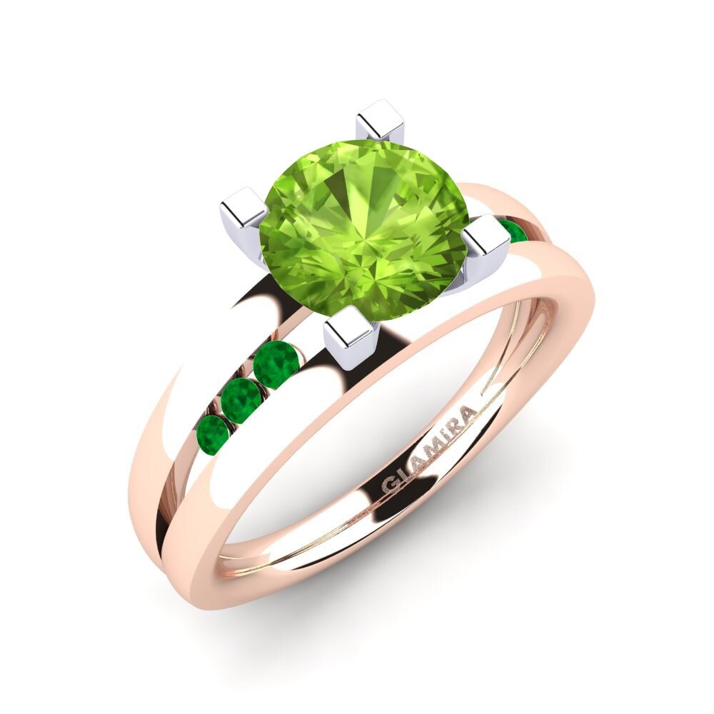 14k Rose & White Gold Engagement Ring Bayamine 1.6 crt