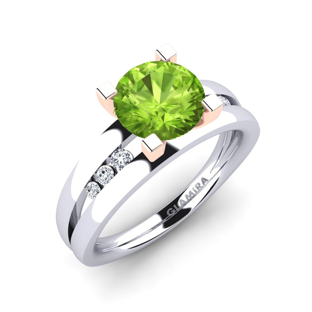 Peridot Engagement Ring Bayamine 1.6 crt