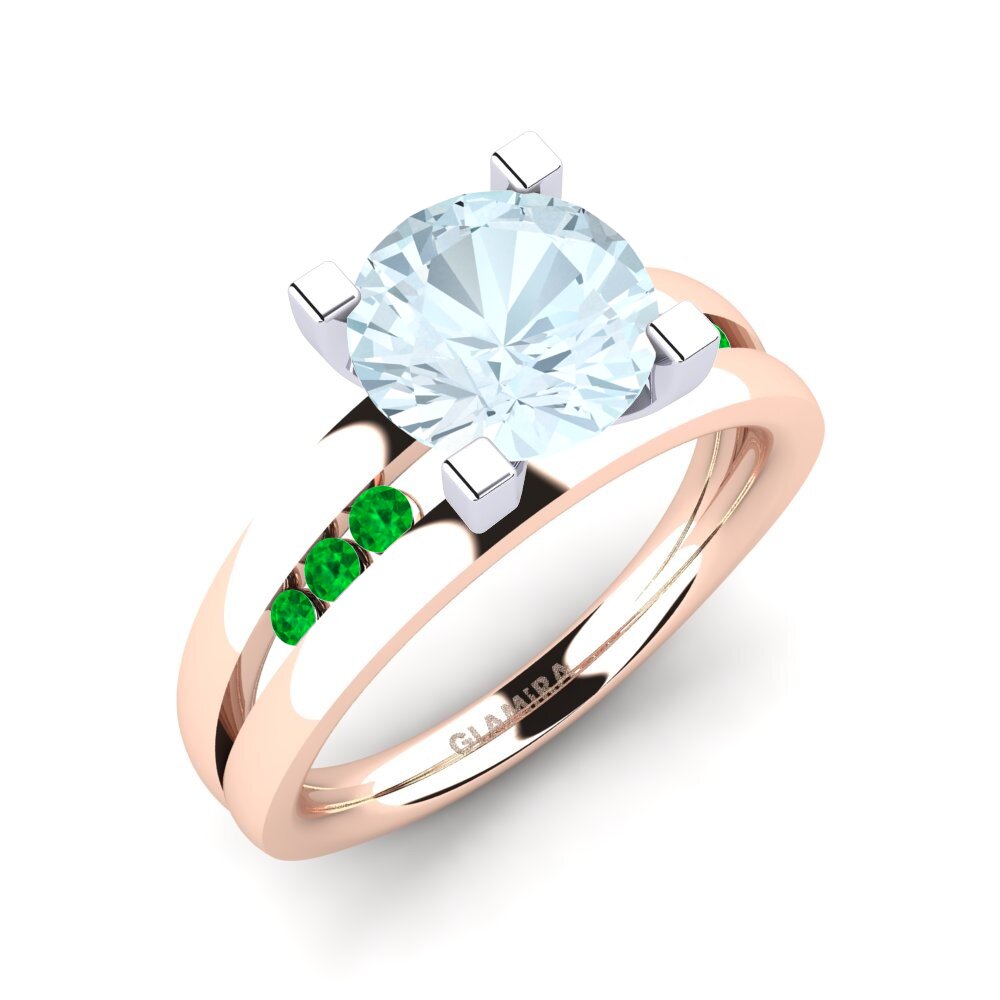 18ct Rose & White Gold Engagement Ring Bayamine 2.0 crt