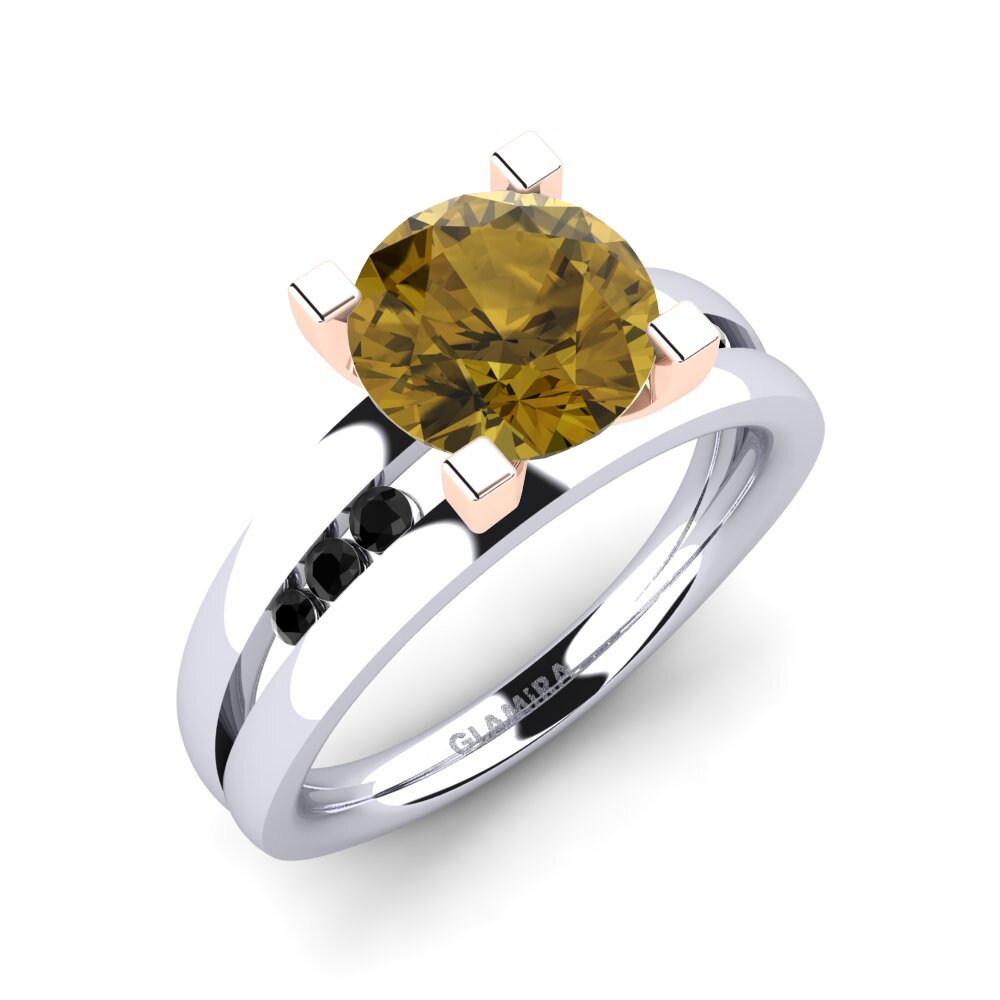 Circón Marrón Anillo de compromiso Bayamine 2.0 crt