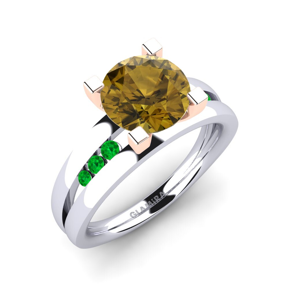 Brown Zircon Engagement Ring Bayamine 2.0 crt