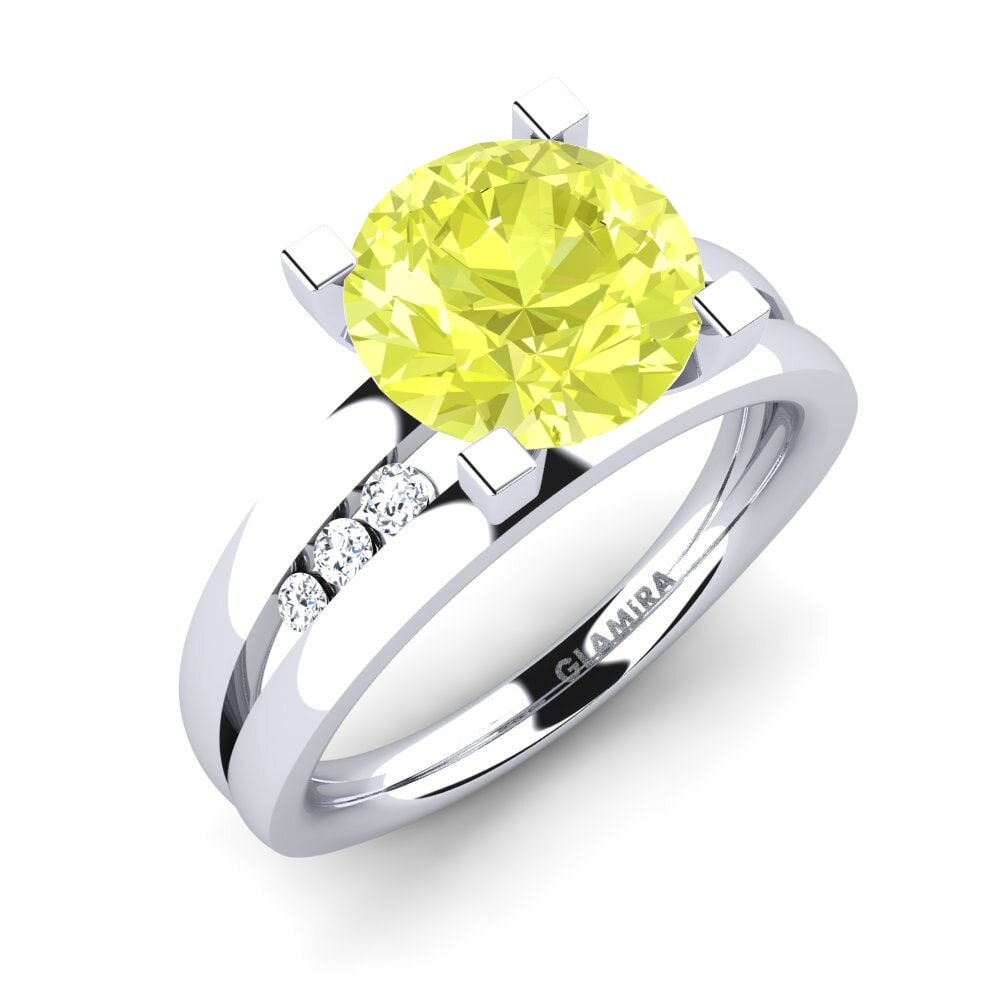 Quartz Citron Bague de fiançailles Bayamine 3.0 crt