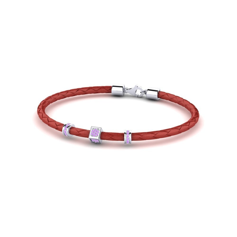 950 Platinum Amethyst Men's Bracelet Baylor