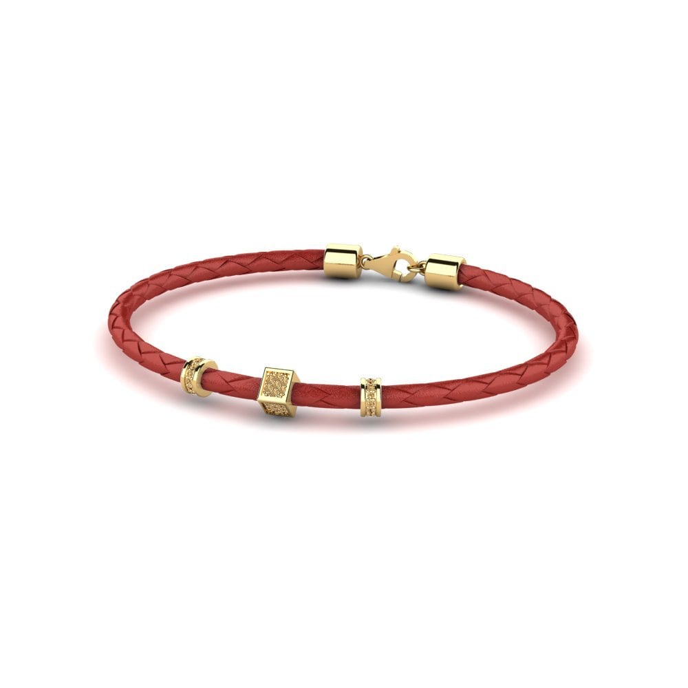 18ct Yellow Gold Brown Diamond Men's Bracelet Baylor