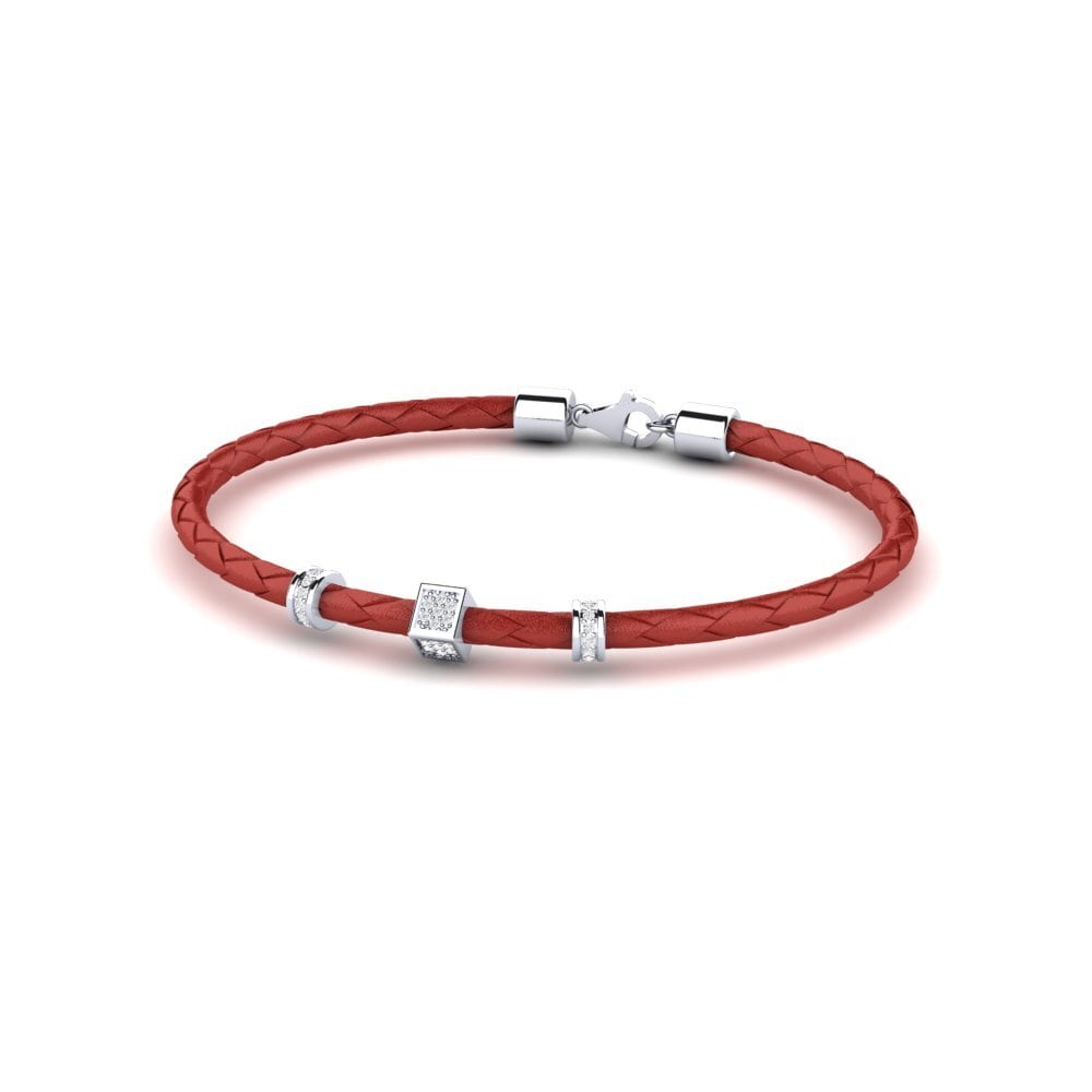 950 Platinum White sapphire Men's Bracelet Baylor