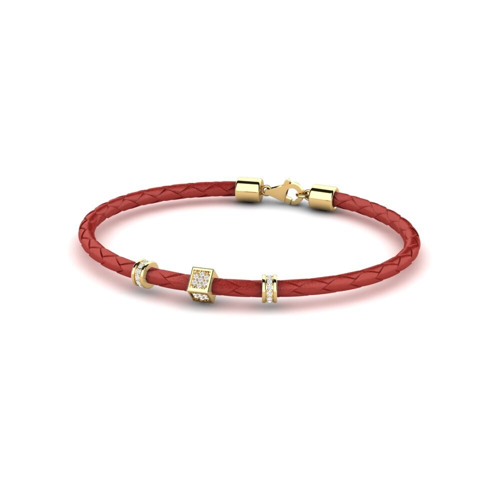 18ct Yellow Gold White sapphire Men's Bracelet Baylor