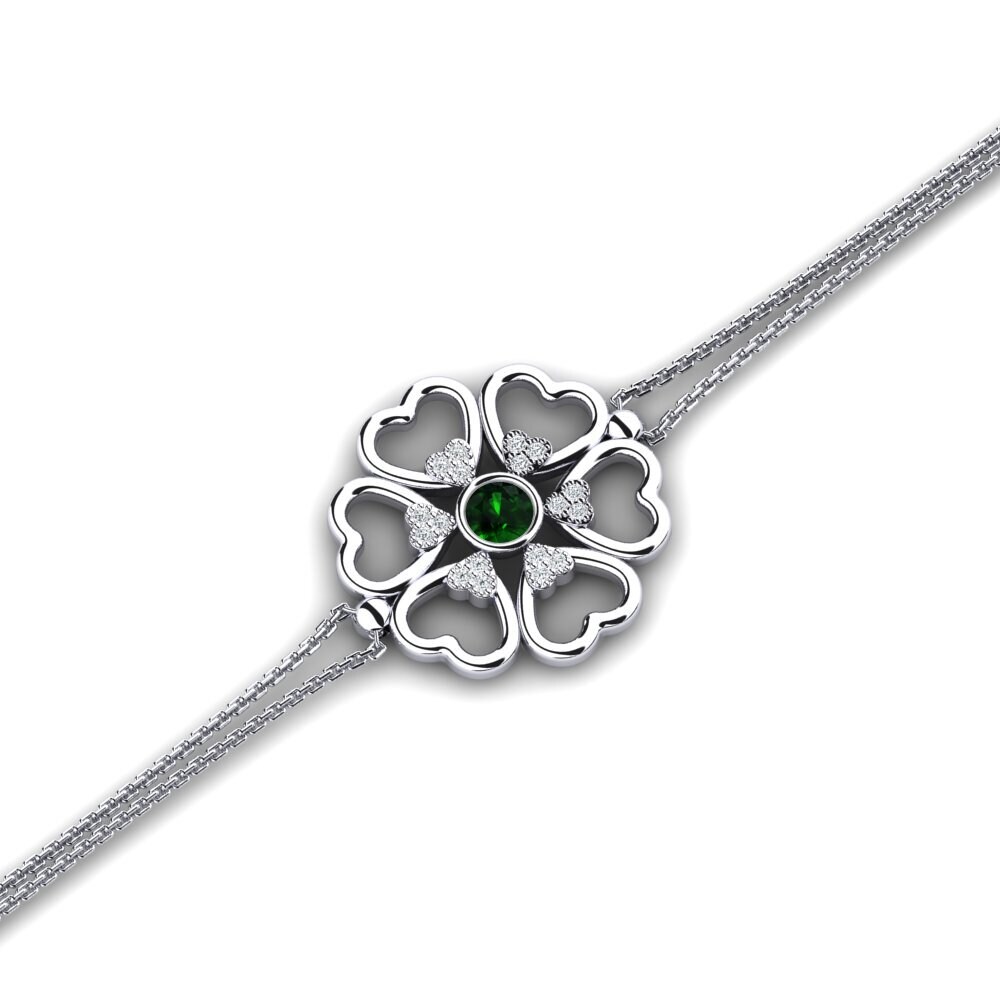 Green Tourmaline Women's Bracelet Bean